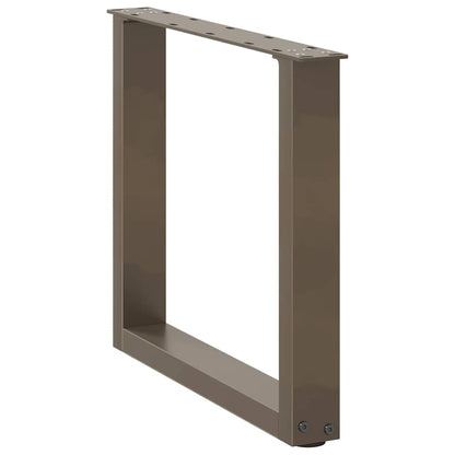 vidaXL Couchtischbeine U-Form 2 Stk. Naturstahl 50x(42-43) cm Stahl