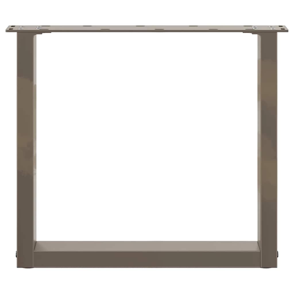 vidaXL Couchtischbeine U-Form 2 Stk. Naturstahl 50x(42-43) cm Stahl