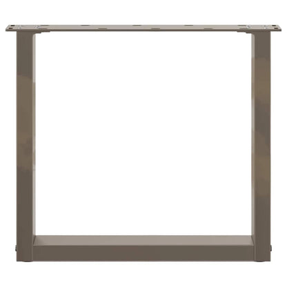 vidaXL Couchtischbeine U-Form 2 Stk. Naturstahl 50x(42-43) cm Stahl