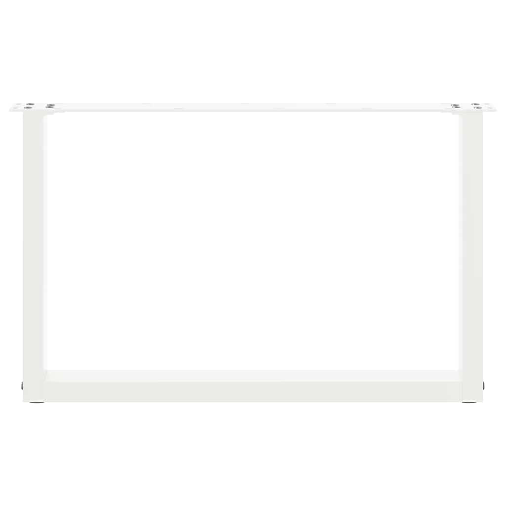 vidaXL Couchtischbeine U-Form 2 Stk. Weiß 60x(42-43) cm Stahl