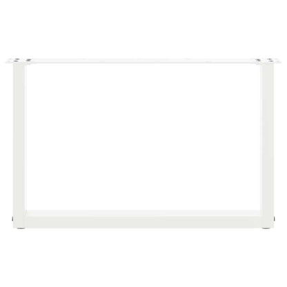 vidaXL Couchtischbeine U-Form 2 Stk. Weiß 60x(42-43) cm Stahl