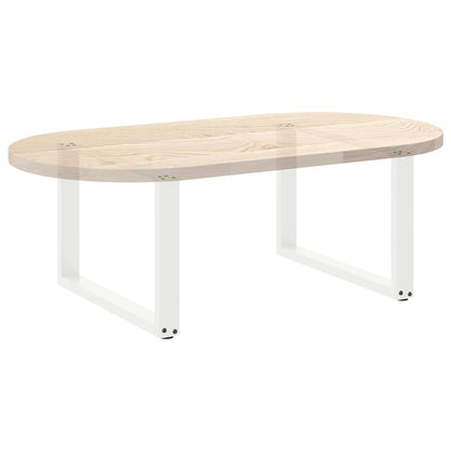 vidaXL Couchtischbeine U-Form 2 Stk. Weiß 60x(42-43) cm Stahl