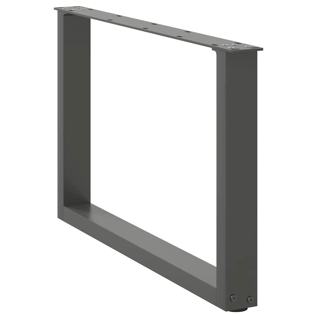 vidaXL Couchtischbeine U-Form 2 Stk. Anthrazit 60x(42-43) cm Stahl