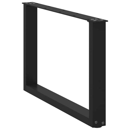vidaXL Couchtischbeine U-Form 2 Stk. Schwarz 70x(42-43) cm Stahl
