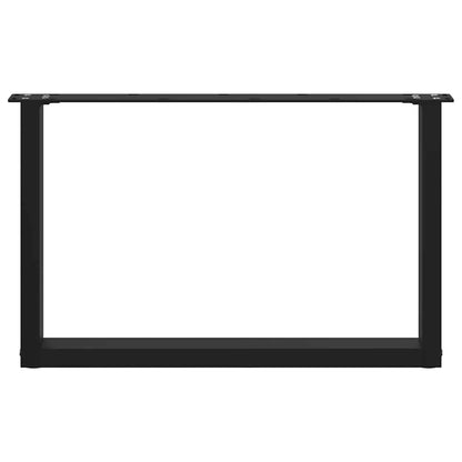 vidaXL Couchtischbeine U-Form 2 Stk. Schwarz 70x(42-43) cm Stahl
