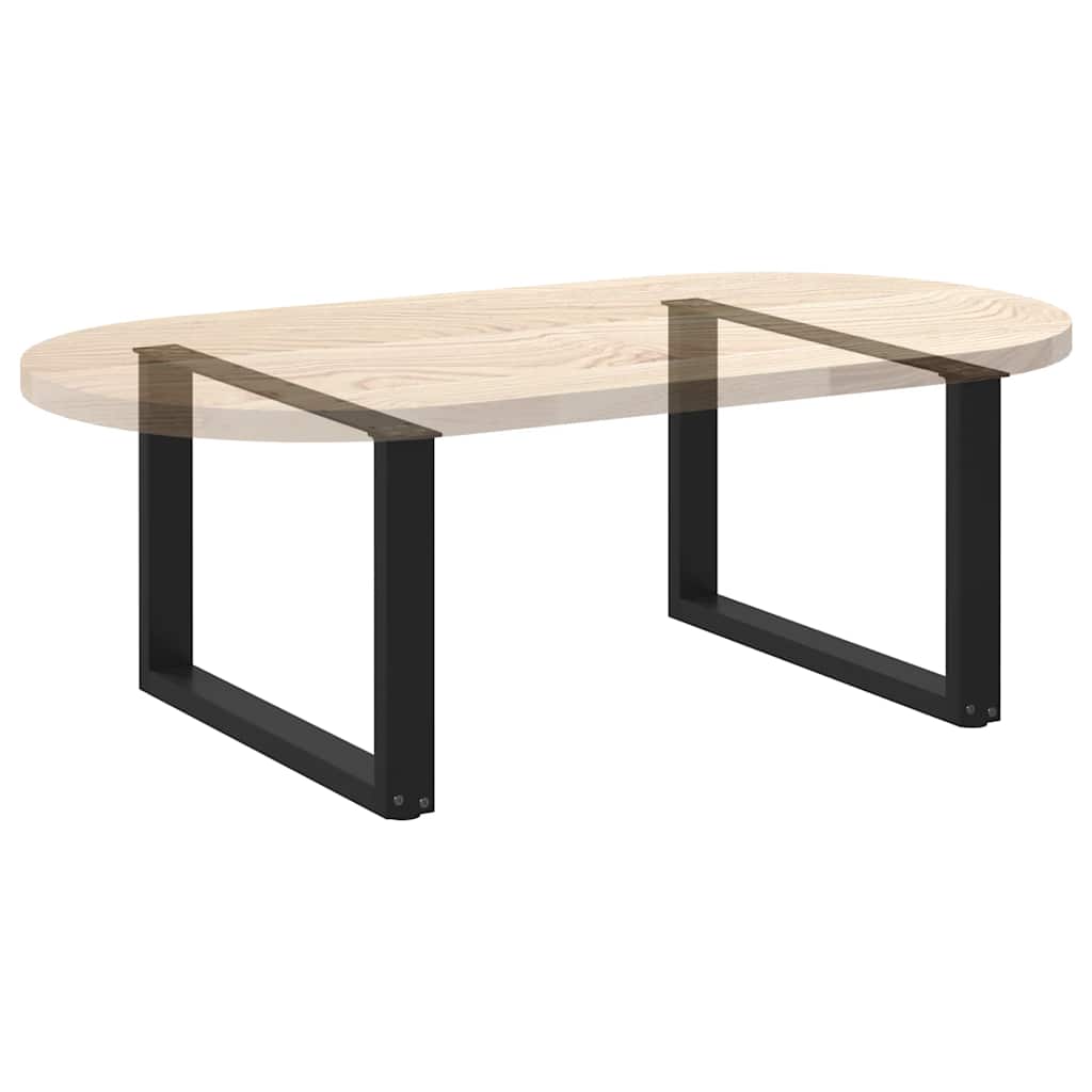 vidaXL Couchtischbeine U-Form 2 Stk. Schwarz 70x(42-43) cm Stahl