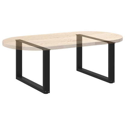 vidaXL Couchtischbeine U-Form 2 Stk. Schwarz 70x(42-43) cm Stahl