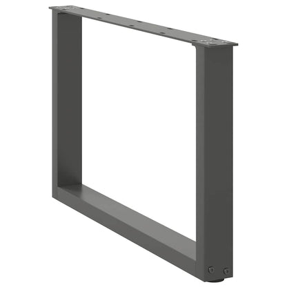 vidaXL Couchtischbeine U-Form 2 Stk. Anthrazit 70x(42-43) cm Stahl