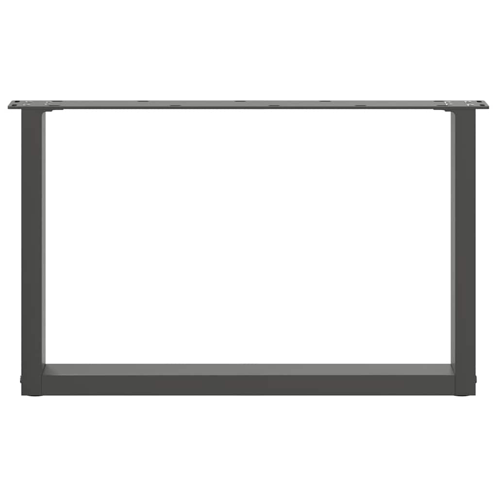 vidaXL Couchtischbeine U-Form 2 Stk. Anthrazit 70x(42-43) cm Stahl