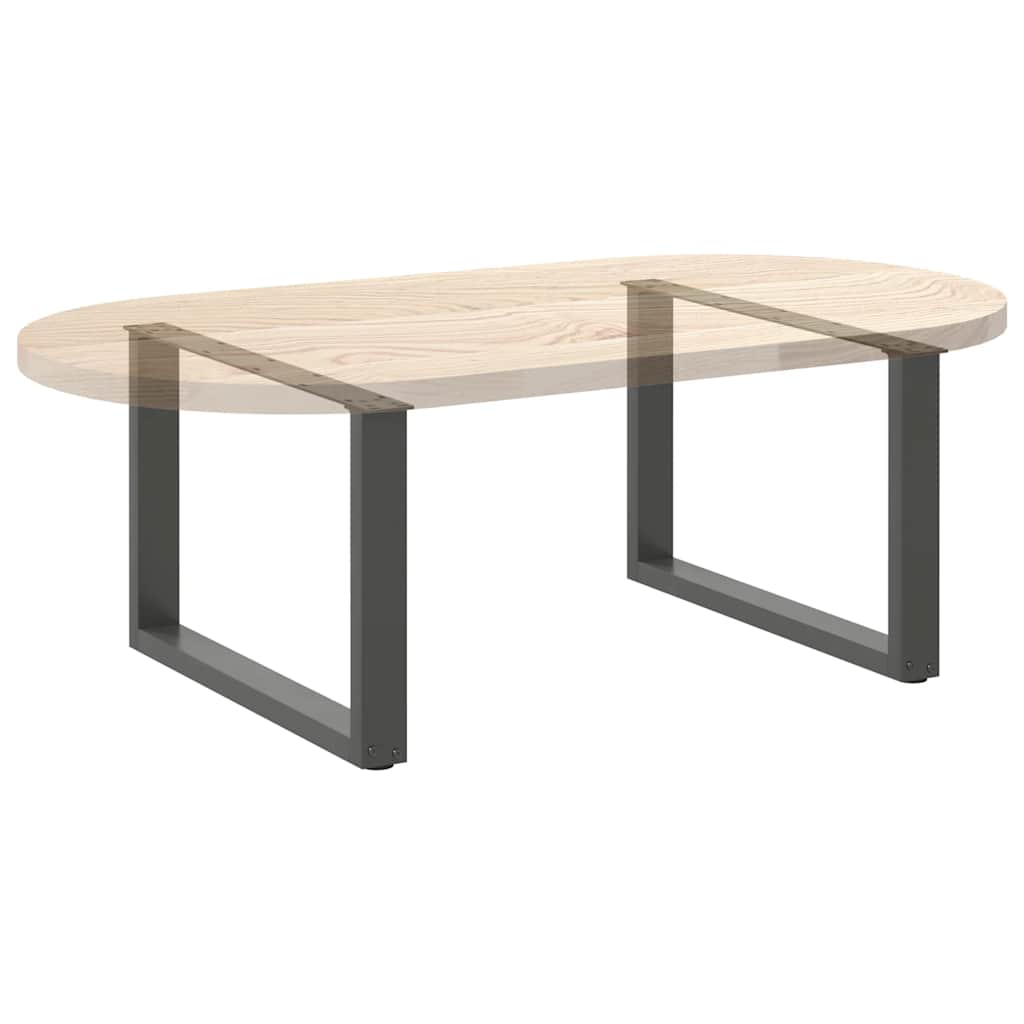 vidaXL Couchtischbeine U-Form 2 Stk. Anthrazit 70x(42-43) cm Stahl