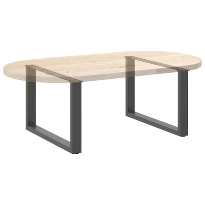 vidaXL Couchtischbeine U-Form 2 Stk. Anthrazit 70x(42-43) cm Stahl