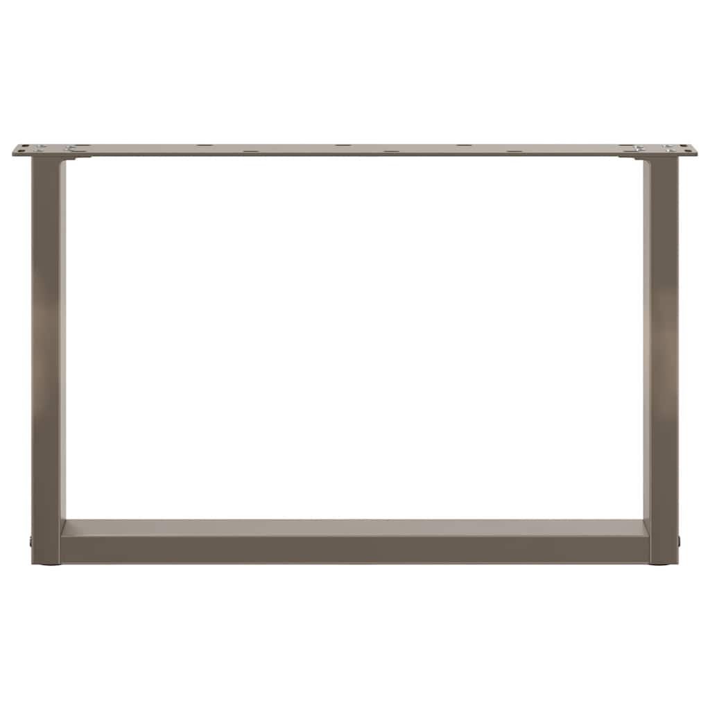 vidaXL Couchtischbeine U-Form 2 Stk. Naturstahl 70x(42-43) cm Stahl