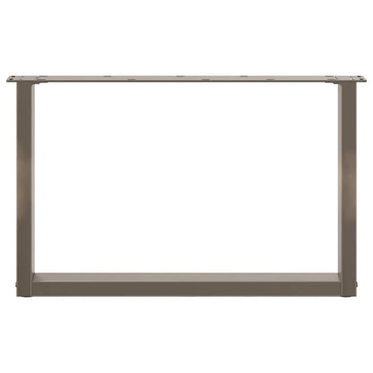vidaXL Couchtischbeine U-Form 2 Stk. Naturstahl 70x(42-43) cm Stahl