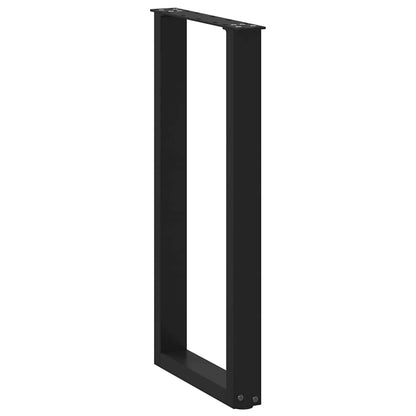vidaXL Konsolentischbeine U-Form 2 Stk. Schwarz 28x(72-73) cm Stahl