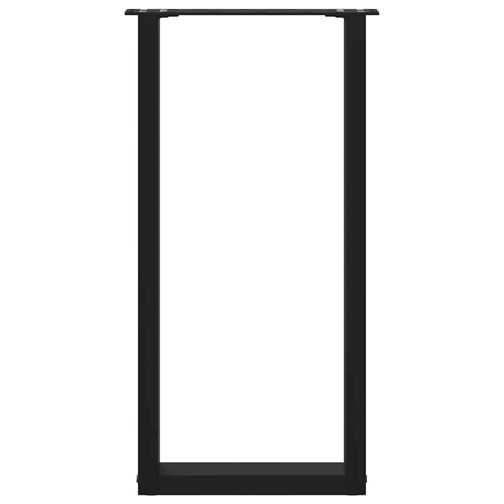 vidaXL Konsolentischbeine U-Form 2 Stk. Schwarz 28x(72-73) cm Stahl