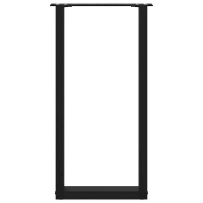 vidaXL Konsolentischbeine U-Form 2 Stk. Schwarz 28x(72-73) cm Stahl