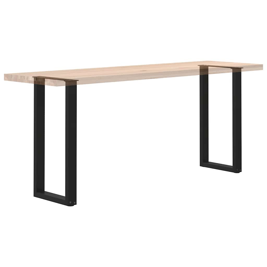 vidaXL Konsolentischbeine U-Form 2 Stk. Schwarz 28x(72-73) cm Stahl