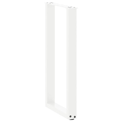 vidaXL Konsolentischbeine U-Form 2 Stk. Weiß 28x(72-73) cm Stahl