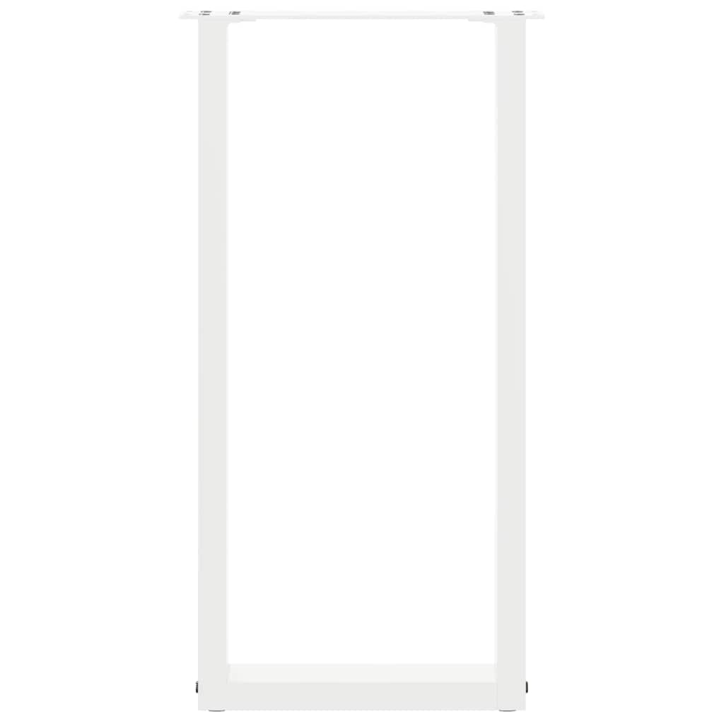 vidaXL Konsolentischbeine U-Form 2 Stk. Weiß 28x(72-73) cm Stahl