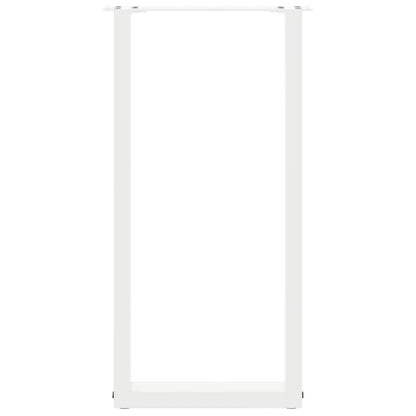 vidaXL Konsolentischbeine U-Form 2 Stk. Weiß 28x(72-73) cm Stahl
