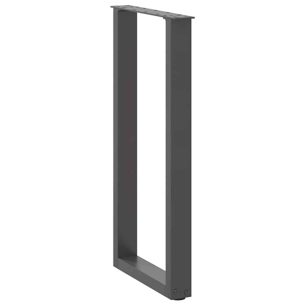 vidaXL Konsolentischbeine U-Form 2 Stk. Anthrazit 28x(72-73) cm Stahl