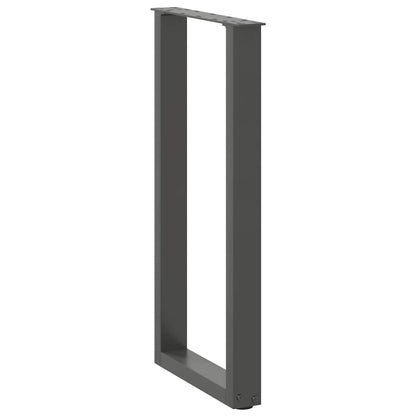 vidaXL Konsolentischbeine U-Form 2 Stk. Anthrazit 28x(72-73) cm Stahl
