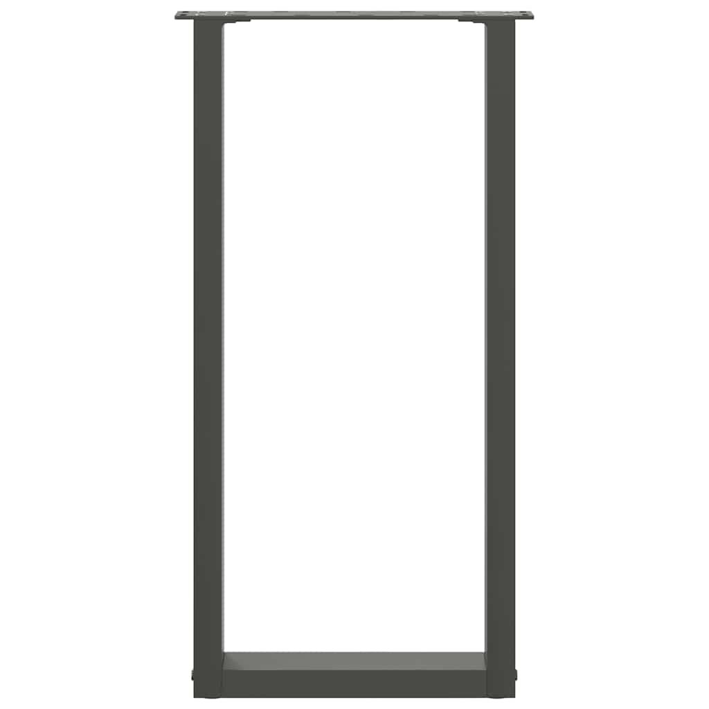 vidaXL Konsolentischbeine U-Form 2 Stk. Anthrazit 28x(72-73) cm Stahl