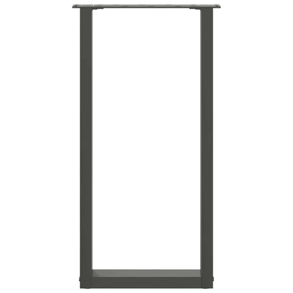 vidaXL Konsolentischbeine U-Form 2 Stk. Anthrazit 28x(72-73) cm Stahl