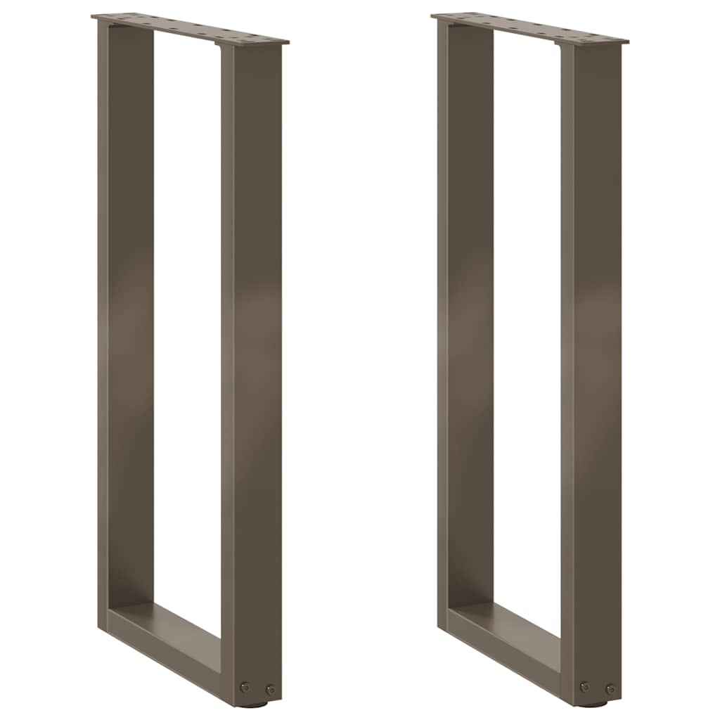 vidaXL Konsolentischbeine U-Form 2 Stk. Naturstahl 28x(72-73) cm Stahl