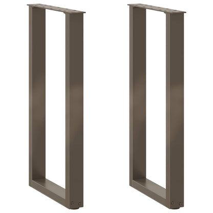 vidaXL Konsolentischbeine U-Form 2 Stk. Naturstahl 28x(72-73) cm Stahl
