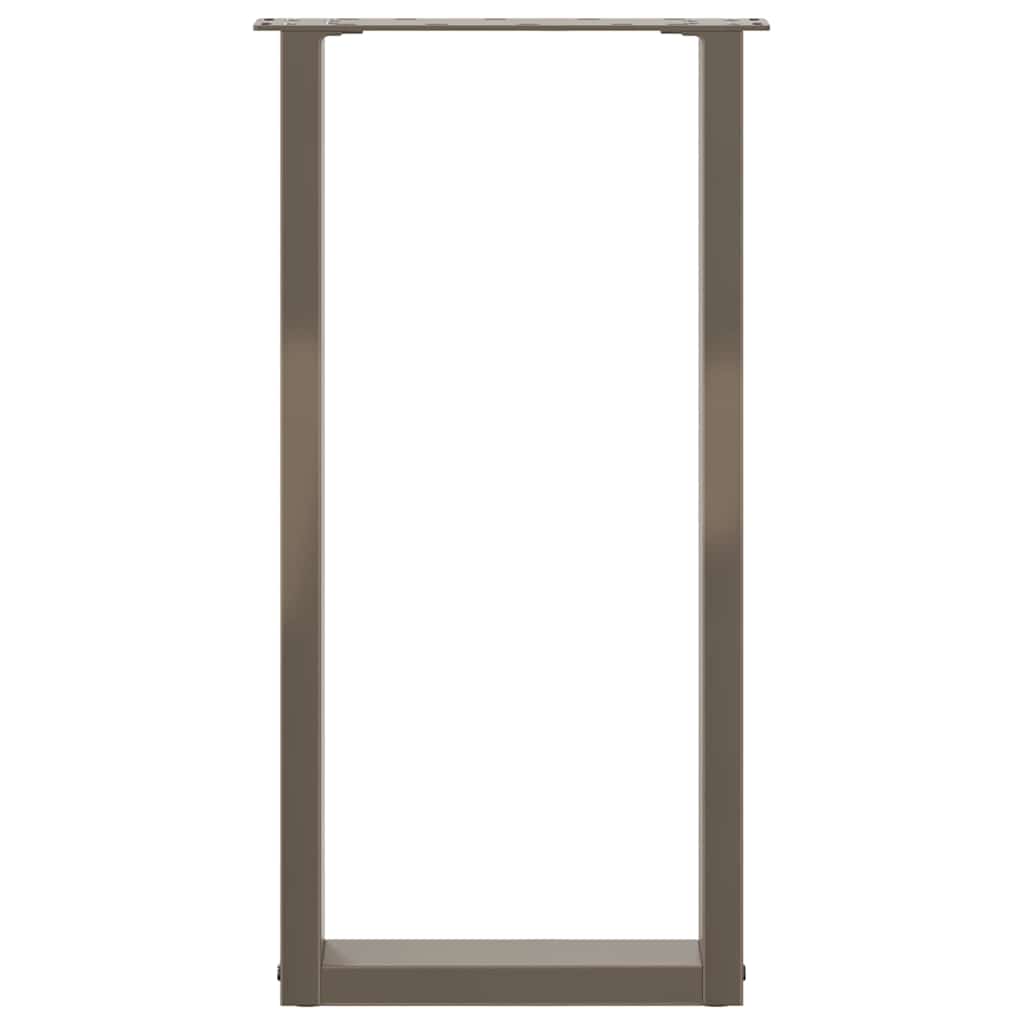 vidaXL Konsolentischbeine U-Form 2 Stk. Naturstahl 28x(72-73) cm Stahl