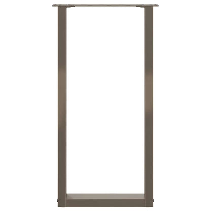 vidaXL Konsolentischbeine U-Form 2 Stk. Naturstahl 28x(72-73) cm Stahl