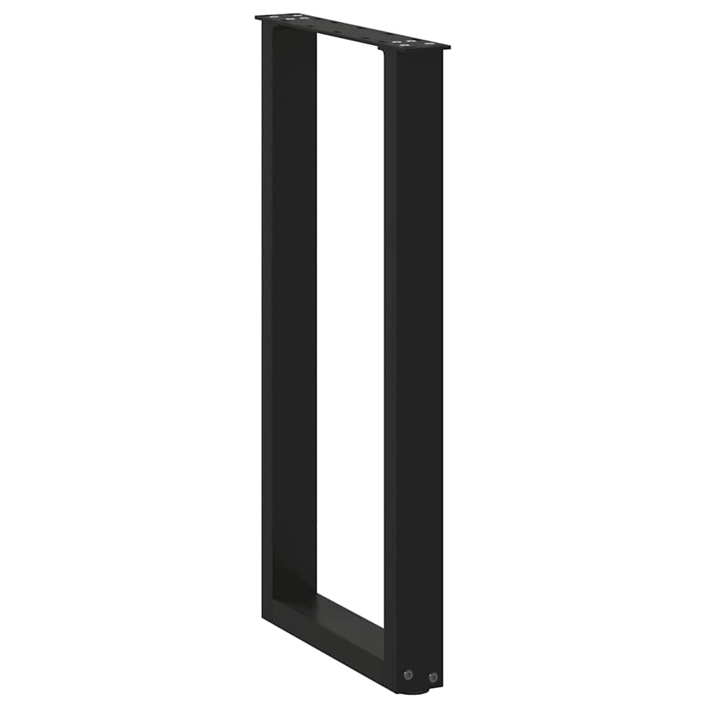 vidaXL Konsolentischbeine U-Form 2 Stk. Schwarz 38x(72-73) cm Stahl