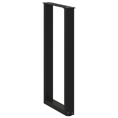 vidaXL Konsolentischbeine U-Form 2 Stk. Schwarz 38x(72-73) cm Stahl