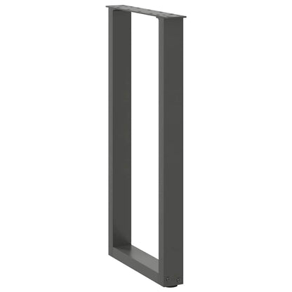vidaXL Konsolentischbeine U-Form 2 Stk. Anthrazit 38x(72-73) cm Stahl