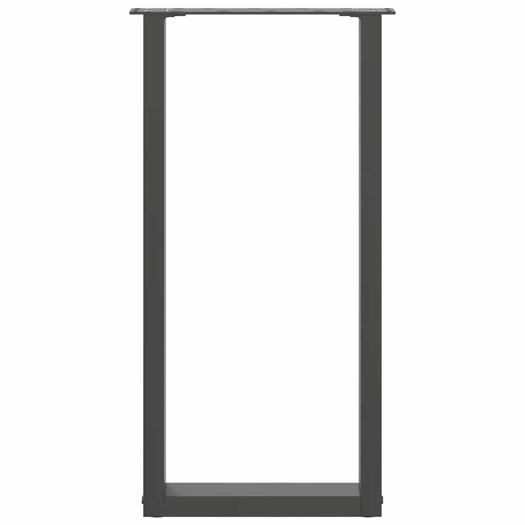 vidaXL Konsolentischbeine U-Form 2 Stk. Anthrazit 38x(72-73) cm Stahl