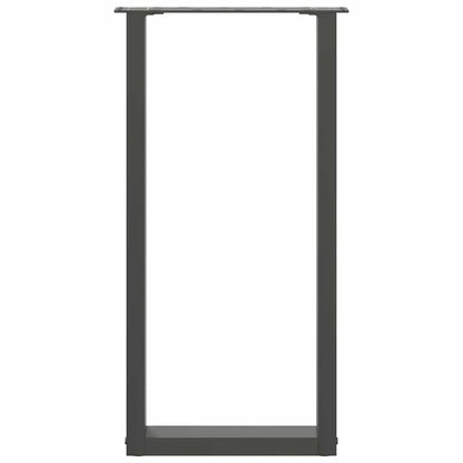 vidaXL Konsolentischbeine U-Form 2 Stk. Anthrazit 38x(72-73) cm Stahl