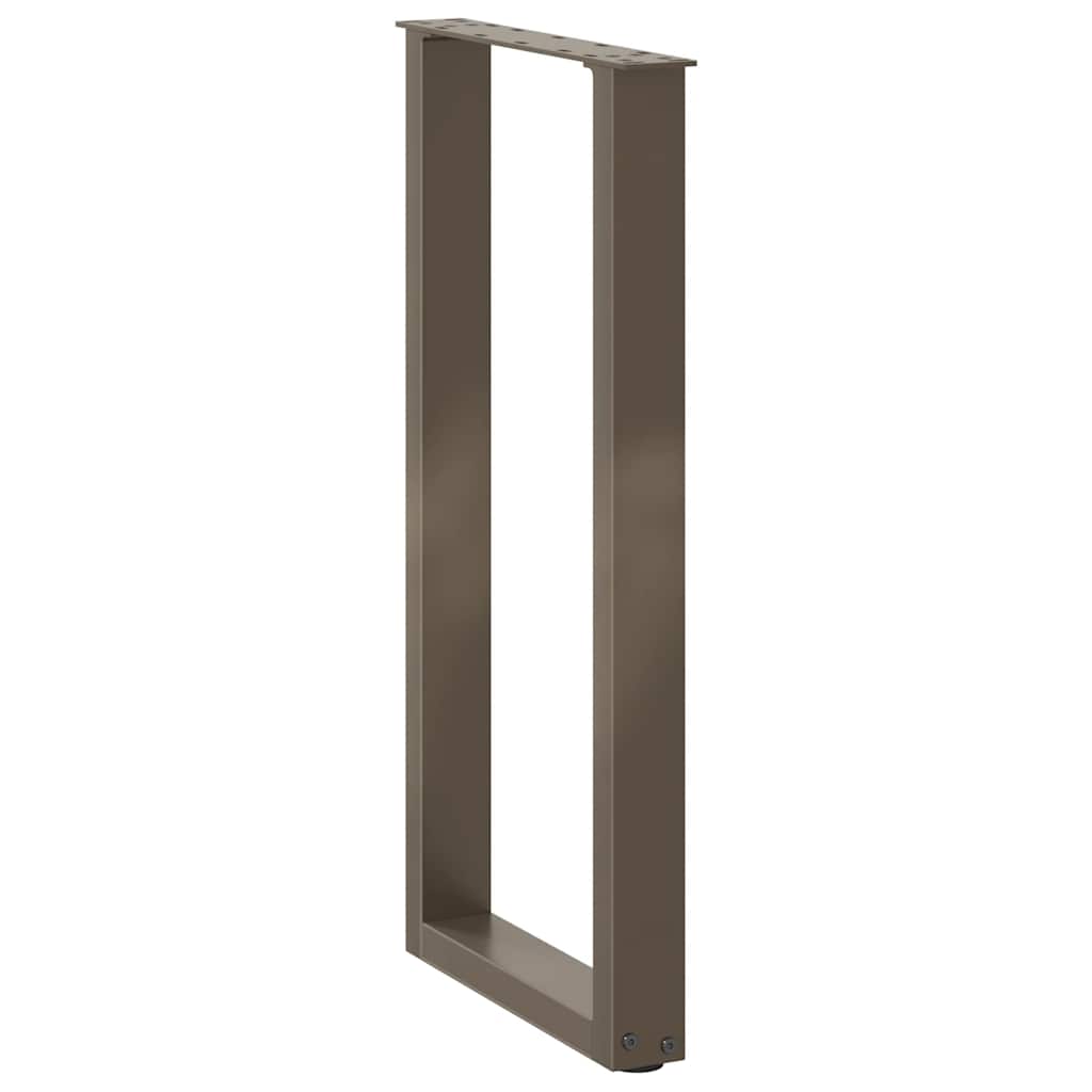 vidaXL Konsolentischbeine U-Form 2 Stk. Naturstahl 38x(72-73) cm Stahl