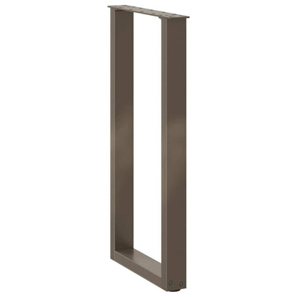 vidaXL Konsolentischbeine U-Form 2 Stk. Naturstahl 38x(72-73) cm Stahl