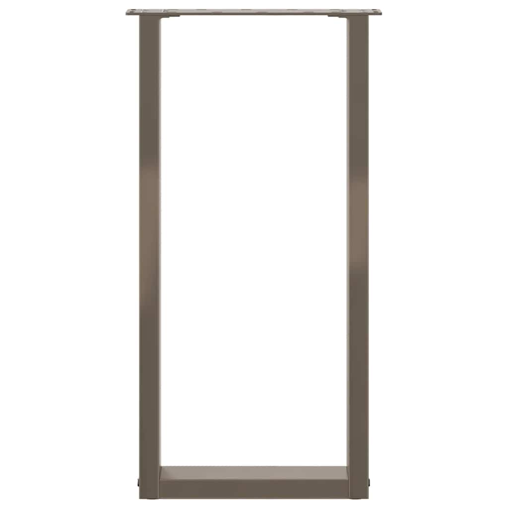 vidaXL Konsolentischbeine U-Form 2 Stk. Naturstahl 38x(72-73) cm Stahl