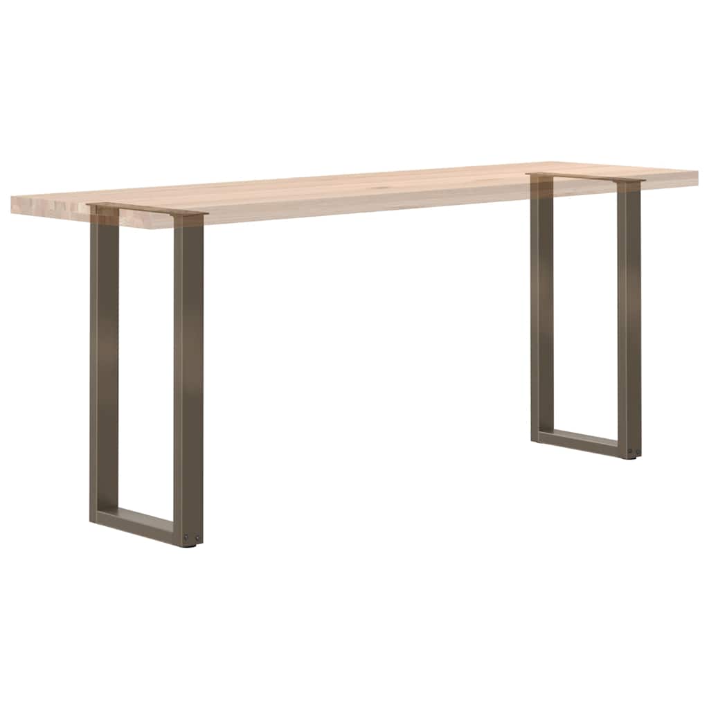 vidaXL Konsolentischbeine U-Form 2 Stk. Naturstahl 38x(72-73) cm Stahl