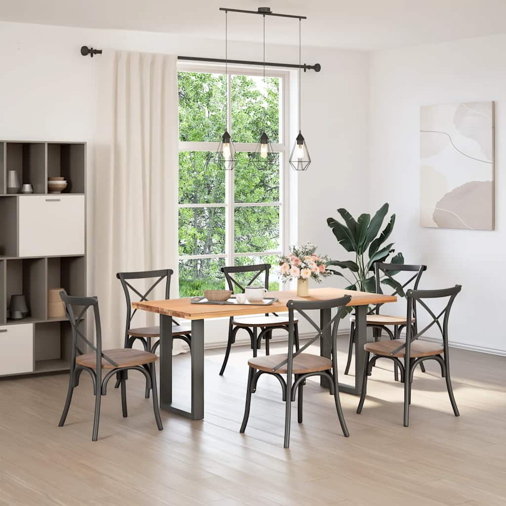 vidaXL Pieds de table à manger en U 2 pcs Anthracite 50x(72-73) cm Acier