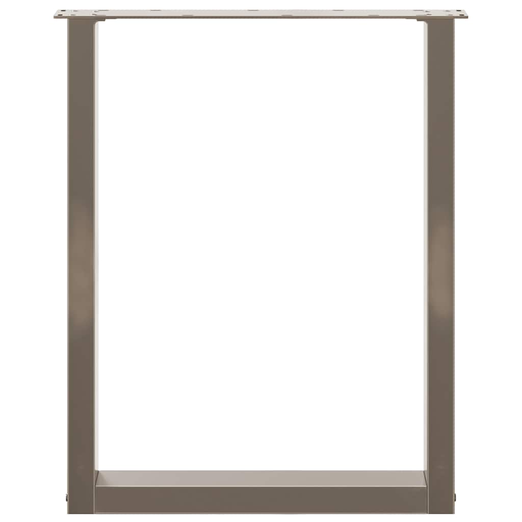 Esstischbeine U-Form 2 Stk. Naturstahl 60x(72-73) cm Stahl