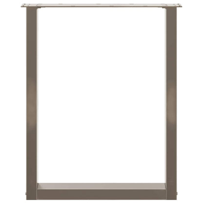 Esstischbeine U-Form 2 Stk. Naturstahl 60x(72-73) cm Stahl