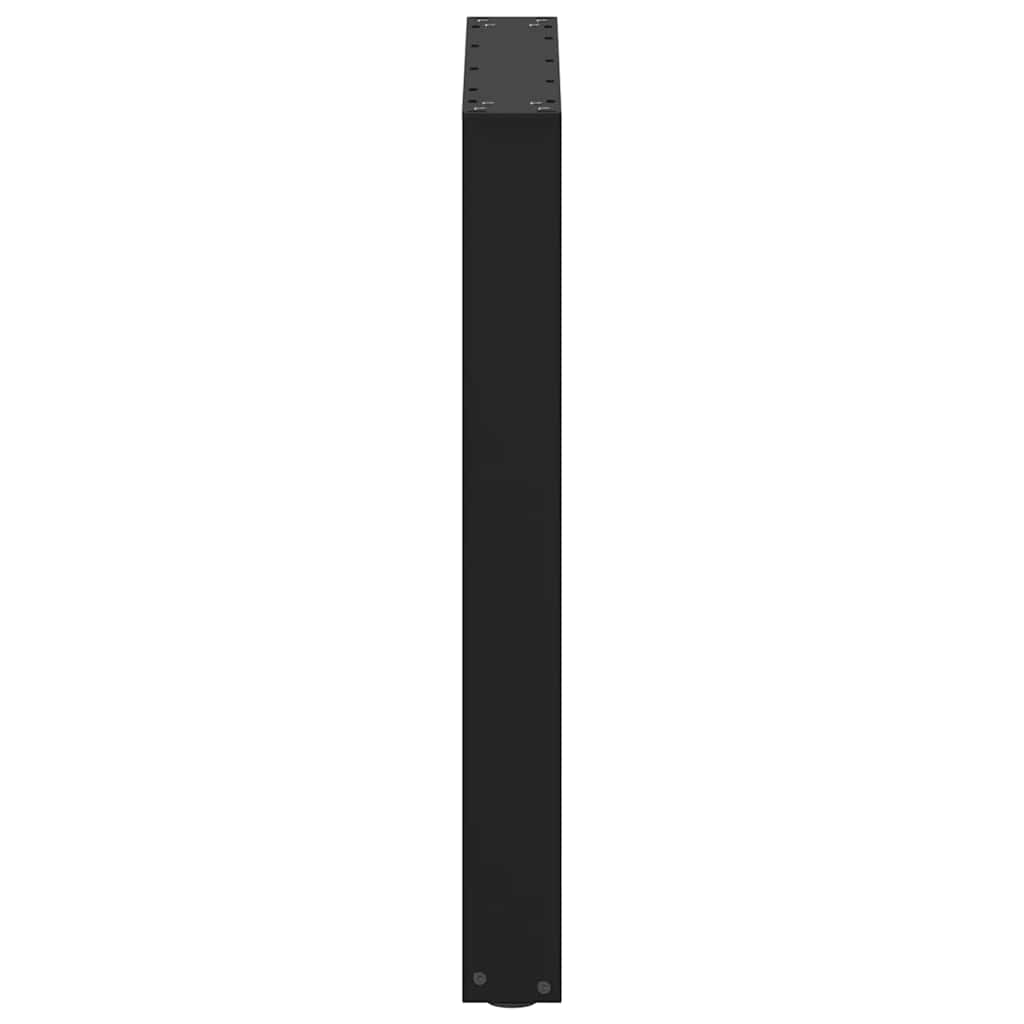 vidaXL Pieds de table à manger en U 2 pcs Noir 70x(72-73) cm Acier