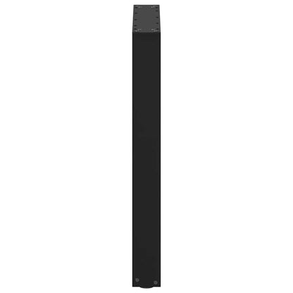 vidaXL Pieds de table à manger en U 2 pcs Noir 70x(72-73) cm Acier