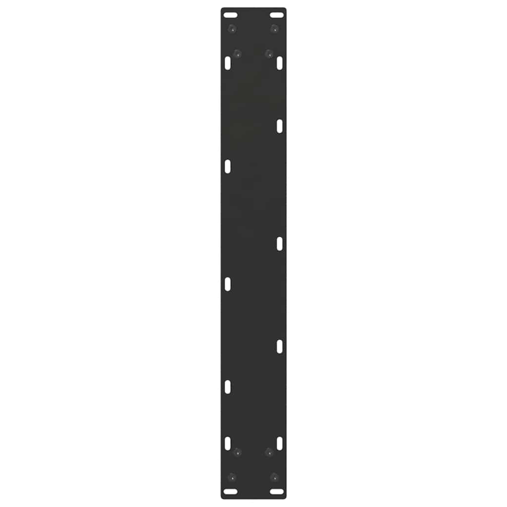 vidaXL Pieds de table à manger en U 2 pcs Noir 70x(72-73) cm Acier