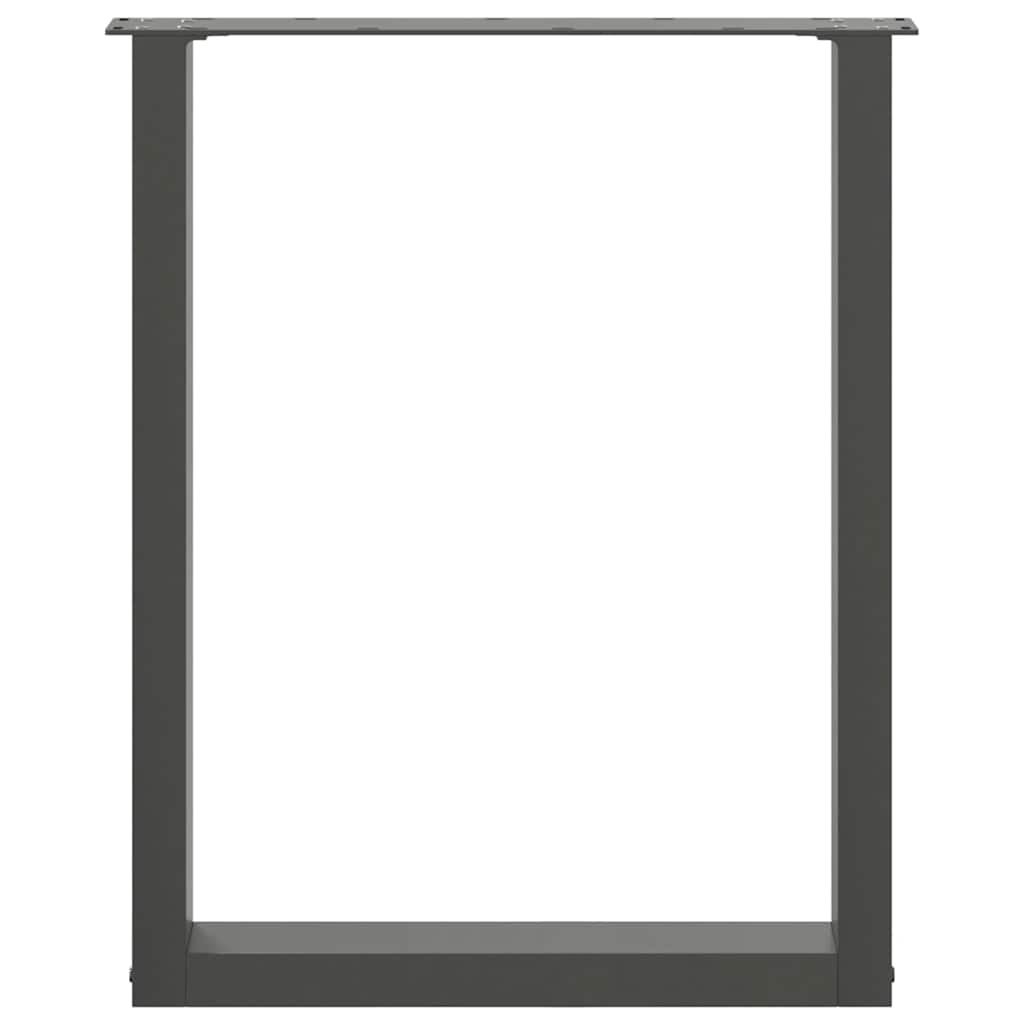 vidaXL Pieds de table à manger en U 2 pcs Anthracite 70x(72-73) cm Acier