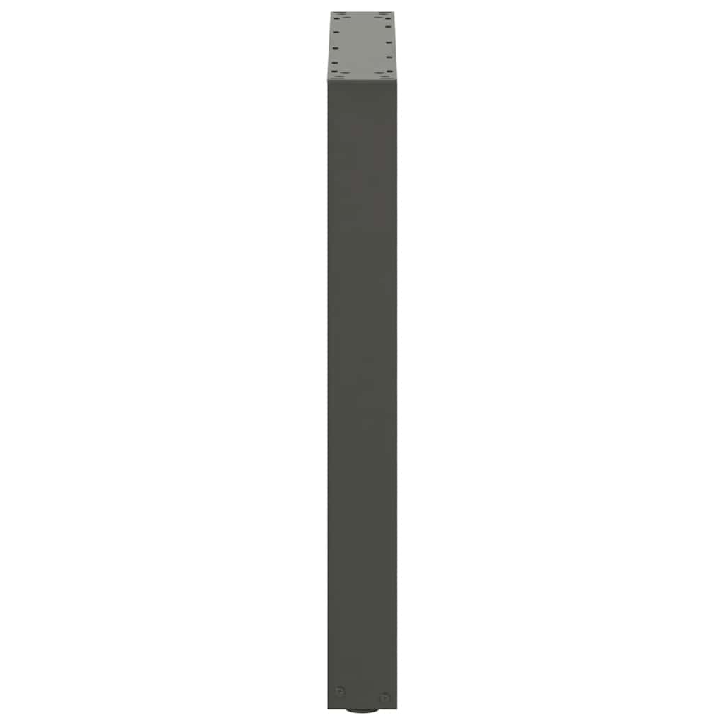 vidaXL Pieds de table à manger en U 2 pcs Anthracite 70x(72-73) cm Acier