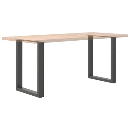 vidaXL Pieds de table à manger en U 2 pcs Anthracite 70x(72-73) cm Acier